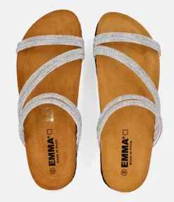 Glam Glitzy Silver Strappy Sandals