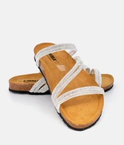 Glam Glitzy Silver Strappy Sandals