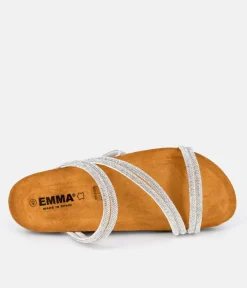 Glam Glitzy Silver Strappy Sandals