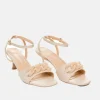 Glam Mid Heel Beige Sandals