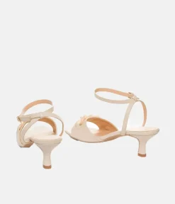 Glam Mid Heel Beige Sandals