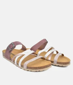 Glam Strappy Combi Pink Sandals