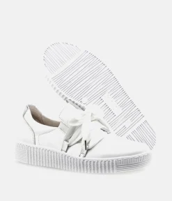 Glam White/Silver Slip On Trainer