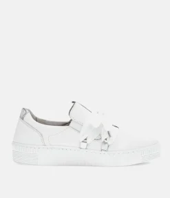 Glam White/Silver Slip On Trainer