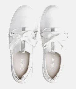 Glam White/Silver Slip On Trainer