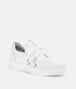 Glam White/Silver Slip On Trainer