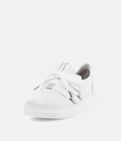 Glam White/Silver Slip On Trainer