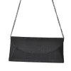 Glamorous Black Glitter Party Evening Shoulder Bag