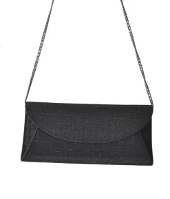 Glamorous Black Glitter Party Evening Shoulder Bag