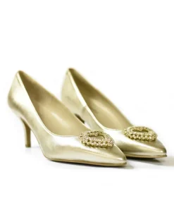 Glamorous Metallic Gold Cinderella Heels