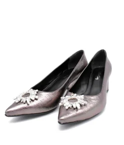 Glamorous Platinum Embellished Heels