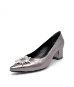 Glamorous Platinum Embellished Heels
