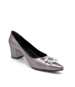 Glamorous Platinum Embellished Heels