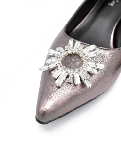 Glamorous Platinum Embellished Heels