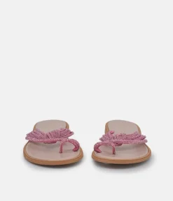 Glaritis Barely There Pink Glitter Sandals