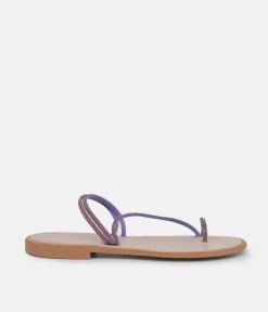 Glaritis Barely There Purple Glitter Sandals