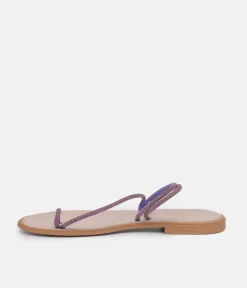 Glaritis Barely There Purple Glitter Sandals