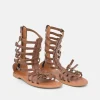 Glaritis Brown Strappy Gladiator Sandals