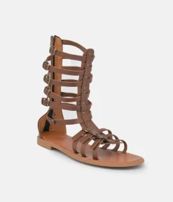 Glaritis Brown Strappy Gladiator Sandals