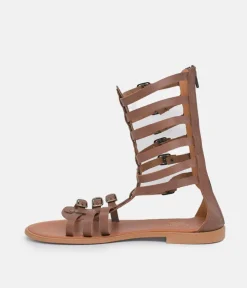 Glaritis Brown Strappy Gladiator Sandals