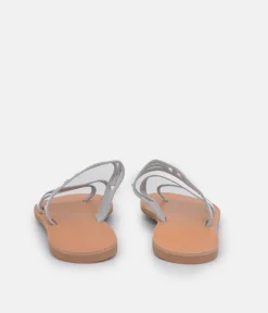Glaritis Chic White Leather Sandals