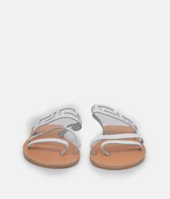Glaritis Chic White Leather Sandals