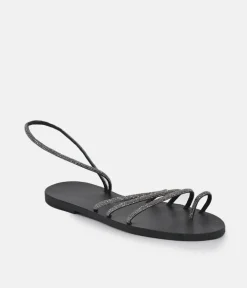 Glaritis Classic Black Minimalist Sandals