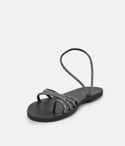 Glaritis Classic Black Minimalist Sandals
