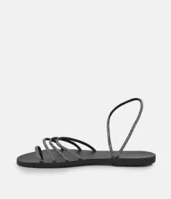 Glaritis Classic Black Minimalist Sandals