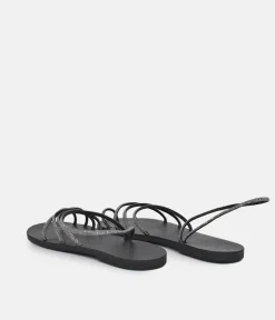 Glaritis Classic Black Minimalist Sandals
