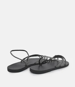 Glaritis Classic Black Minimalist Sandals