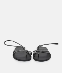 Glaritis Classic Black Minimalist Sandals