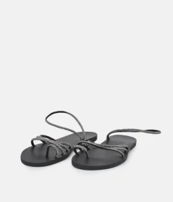 Glaritis Classic Black Minimalist Sandals