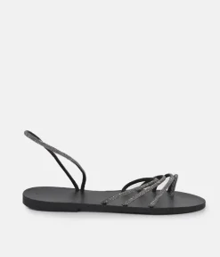 Glaritis Classic Black Minimalist Sandals