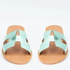 Glaritis Classic Metallic Green DAPHNE Sandals