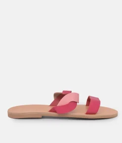 Glaritis Cut Pink Twist Sandals