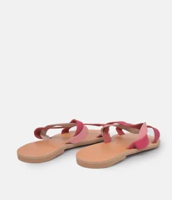Glaritis Cut Pink Twist Sandals