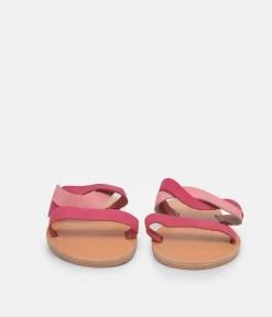 Glaritis Cut Pink Twist Sandals