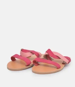 Glaritis Cut Pink Twist Sandals