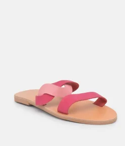 Glaritis Cut Pink Twist Sandals