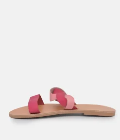 Glaritis Cut Pink Twist Sandals