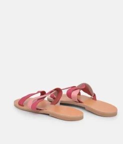 Glaritis Cut Pink Twist Sandals