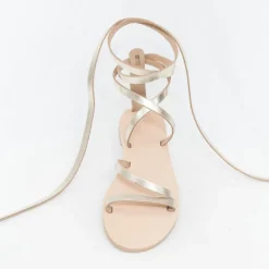 Glaritis Gorgeous Britomartis Strappy Gold Sandals