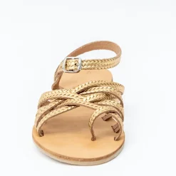 Glaritis Gorgeous Gold Braided NIKE Sandals