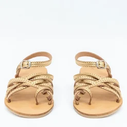 Glaritis Gorgeous Gold Braided NIKE Sandals