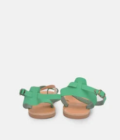 Glaritis Pretty Green/Rose Gold Strappy Sandals