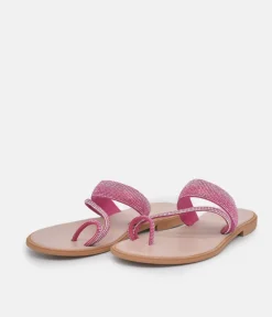 Glaritis Pretty Pink Diamante Sandals