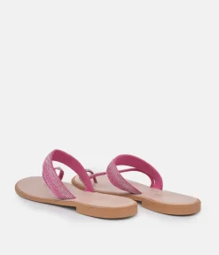Glaritis Pretty Pink Diamante Sandals