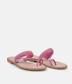 Glaritis Pretty Pink Diamante Sandals