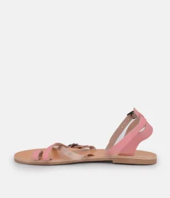 Glaritis Pretty Pink/Rose Gold Strappy Sandals